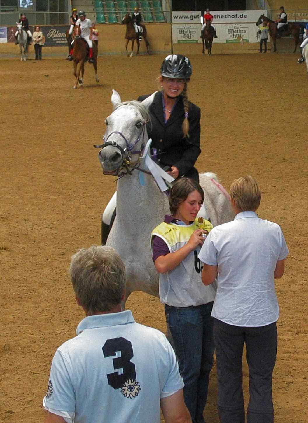 Distanzreiten Katrin Falke-Schmidt mit Obelix in CEI*** Kreuth 2008 120km